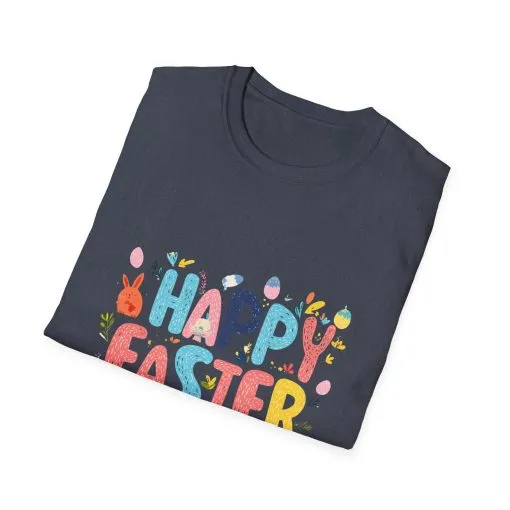 Happy Easter Unisex Softstyle T-Shirt - Vibrant Seasonal Tee for Spring Celebrations - Image 47