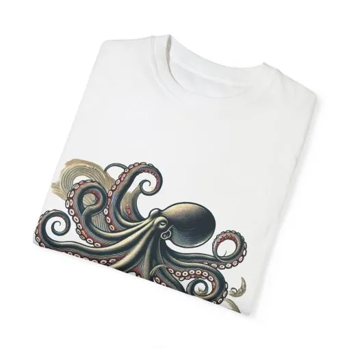 Unisex Ocean-Inspired Octopus T-Shirt - Nautical Graphic Tee - Image 6