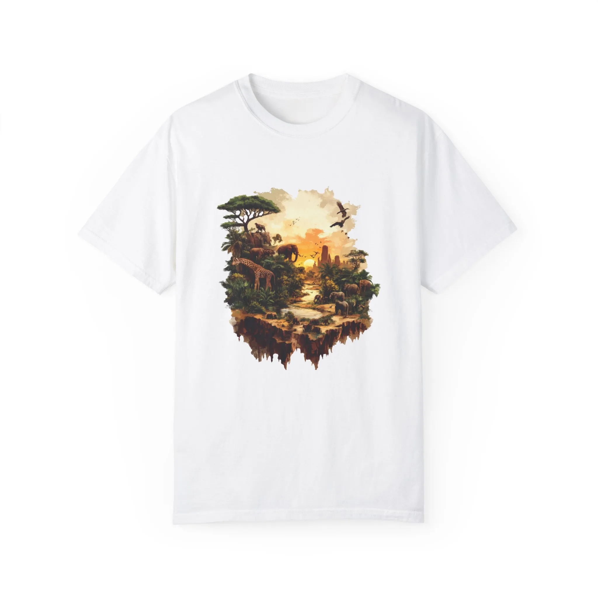 Adventure-Inspired Unisex Garment-Dyed T-Shirt with Nature Scene - Image 5