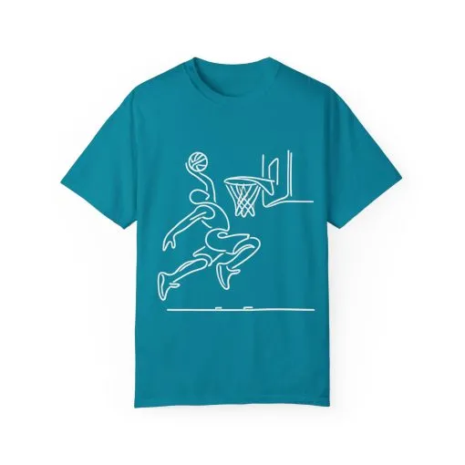 Unisex Basketball Outline T-shirt - Sporty Graphic Tee for Athletes - Image 13