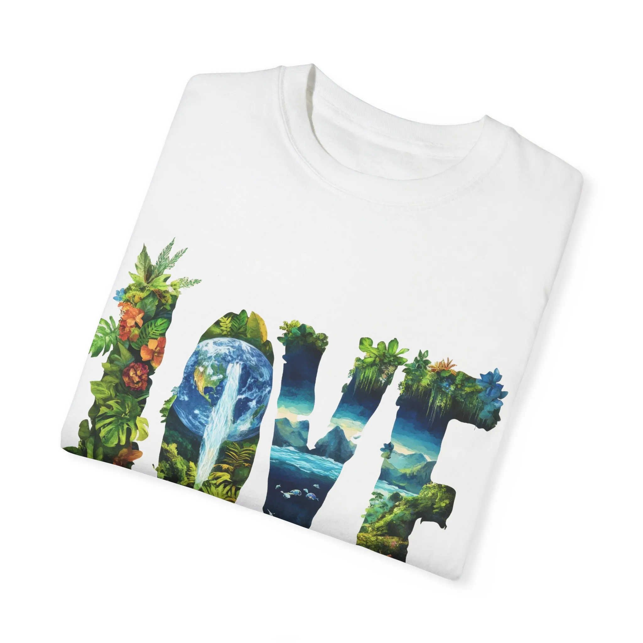 Garment-Dyed Love T-Shirt | Nature-Inspired Unisex Tee - Image 3