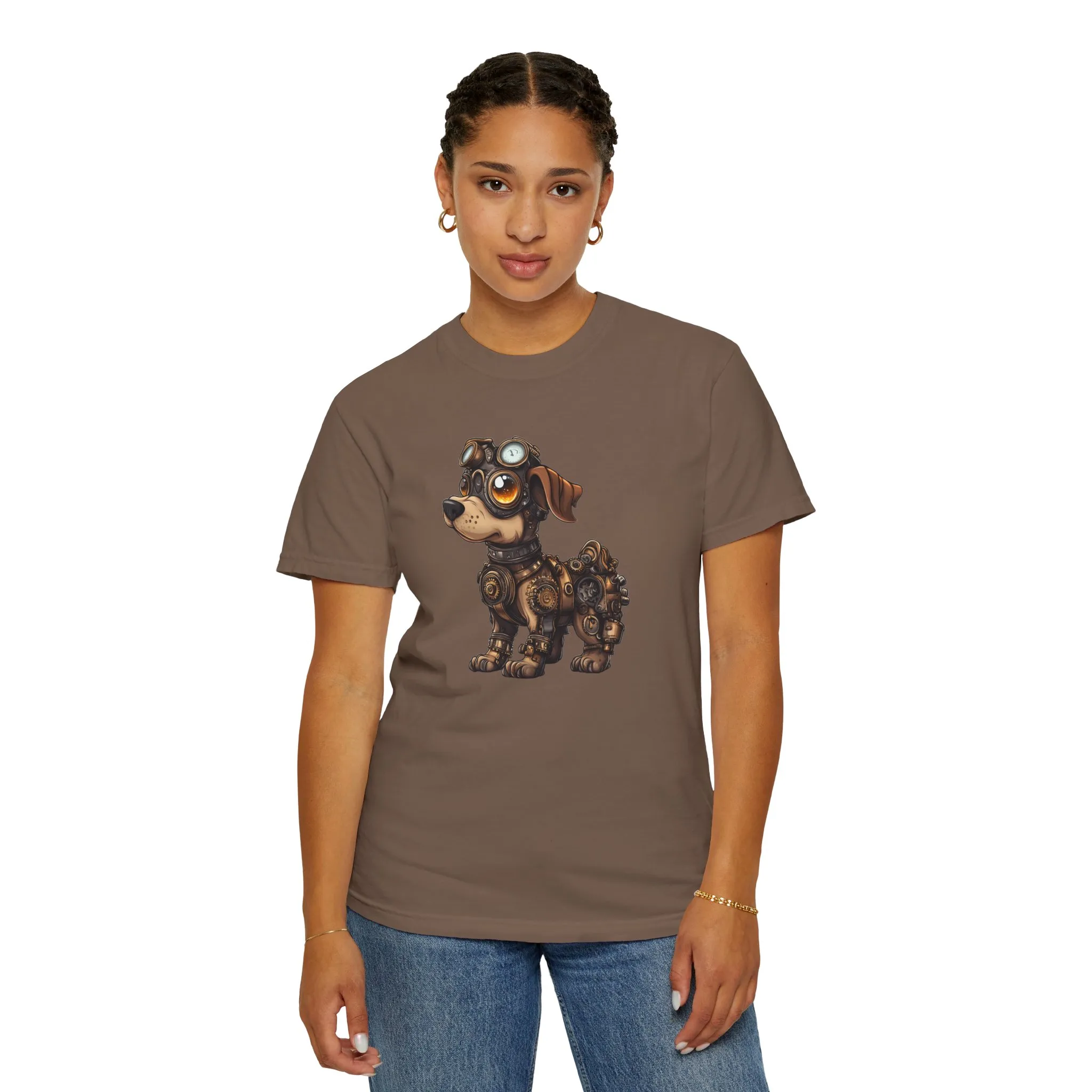 Steampunk Dog Unisex Garment-Dyed T-Shirt - Image 20