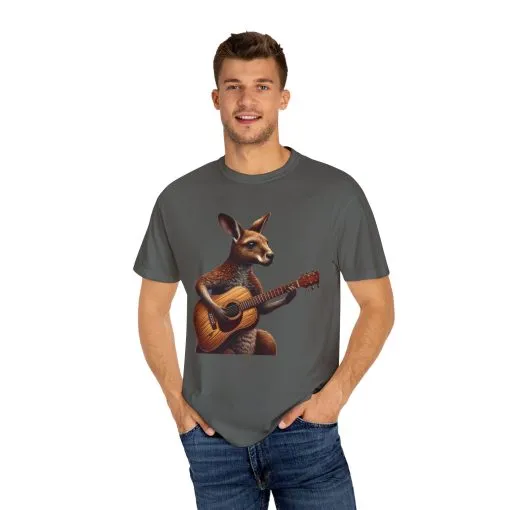 Cool Kangaroo Playing Guitar Unisex T-Shirt - Unique Gift for Music Lovers - Image 27
