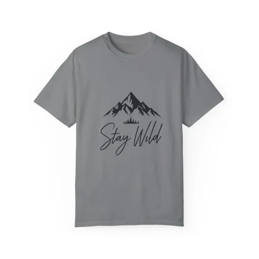 Stay Wild Unisex Garment-Dyed T-Shirt - Adventure & Nature Inspired - Image 17