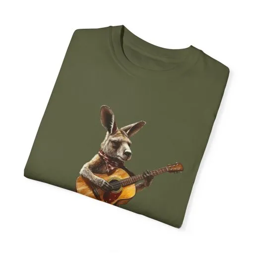 Funny Kangaroo Playing Guitar Unisex T-shirt - Image 34