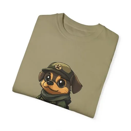 Cute Military Dog Graphic Unisex T-Shirt - Image 10