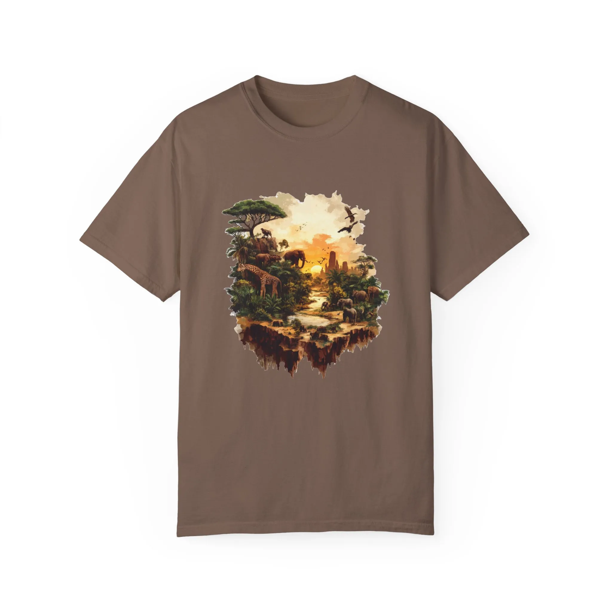 Adventure-Inspired Unisex Garment-Dyed T-Shirt with Nature Scene - Image 9