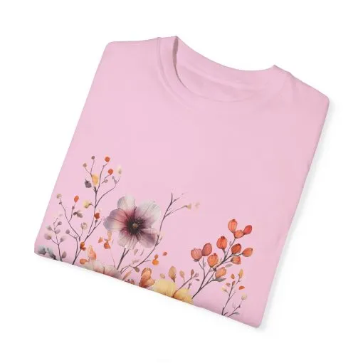 Floral Garden Unisex Garment-Dyed T-Shirt - Perfect for Spring and Casual Wear - Image 38