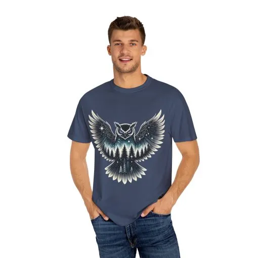 Unisex Garment-Dyed Owl T-Shirt | Nature-Inspired Design for Outdoor Lovers - Image 23