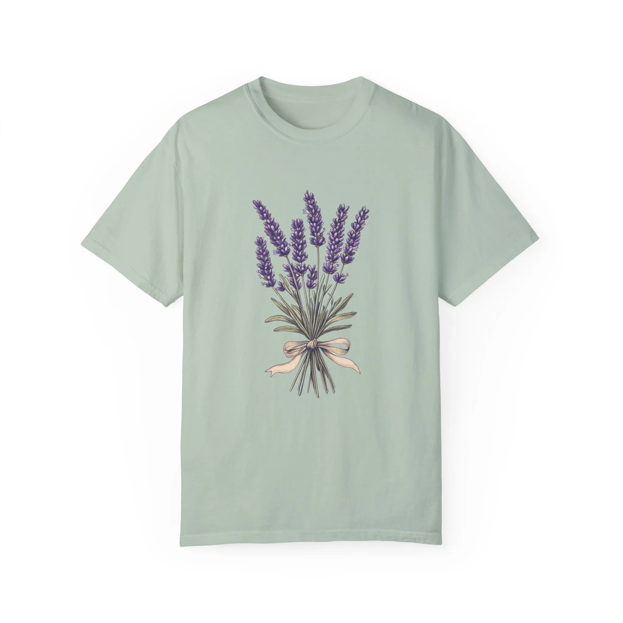 Lavender Bouquet Unisex Garment-Dyed T-Shirt - Nature-Inspired Tee for Relaxation and Everyday Comfort - Image 17