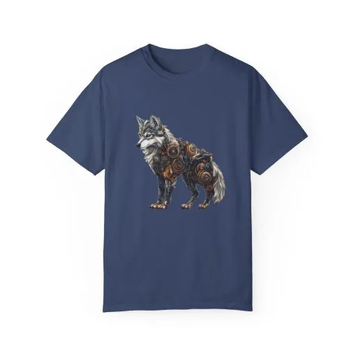 Mechanical Wolf Unisex T-Shirt - Unique Graphic Tee for Animal Lovers - Image 26