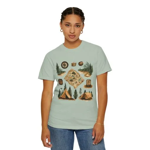 Adventure Awaits Unisex Garment-Dyed T-Shirt – Perfect for Nature Lovers and Camping Enthusiasts - Image 32
