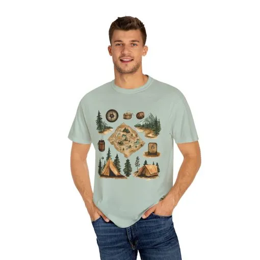 Adventure Awaits Unisex Garment-Dyed T-Shirt – Perfect for Nature Lovers and Camping Enthusiasts - Image 31