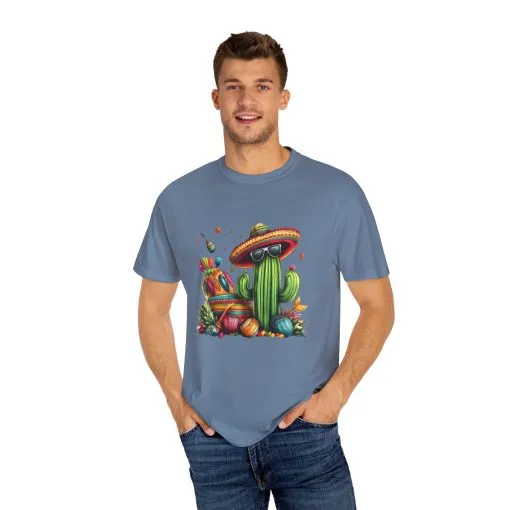 Vibrant Cactus Fiesta T-Shirt - Unisex Garment-Dyed Tee for Summer Celebrations - Image 43