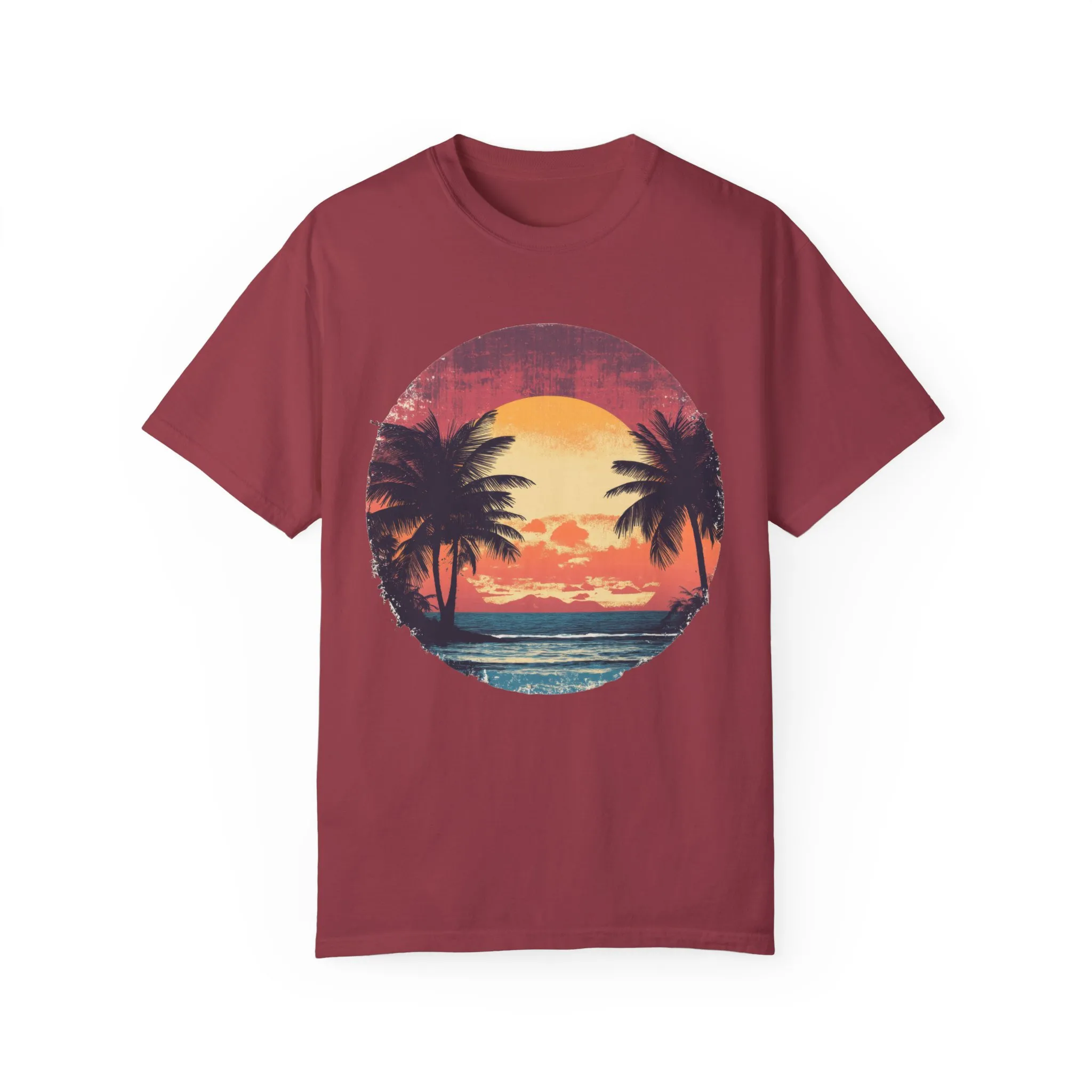 Unisex Garment-Dyed T-shirt | Sunset Beach Vibes Tee - Image 29
