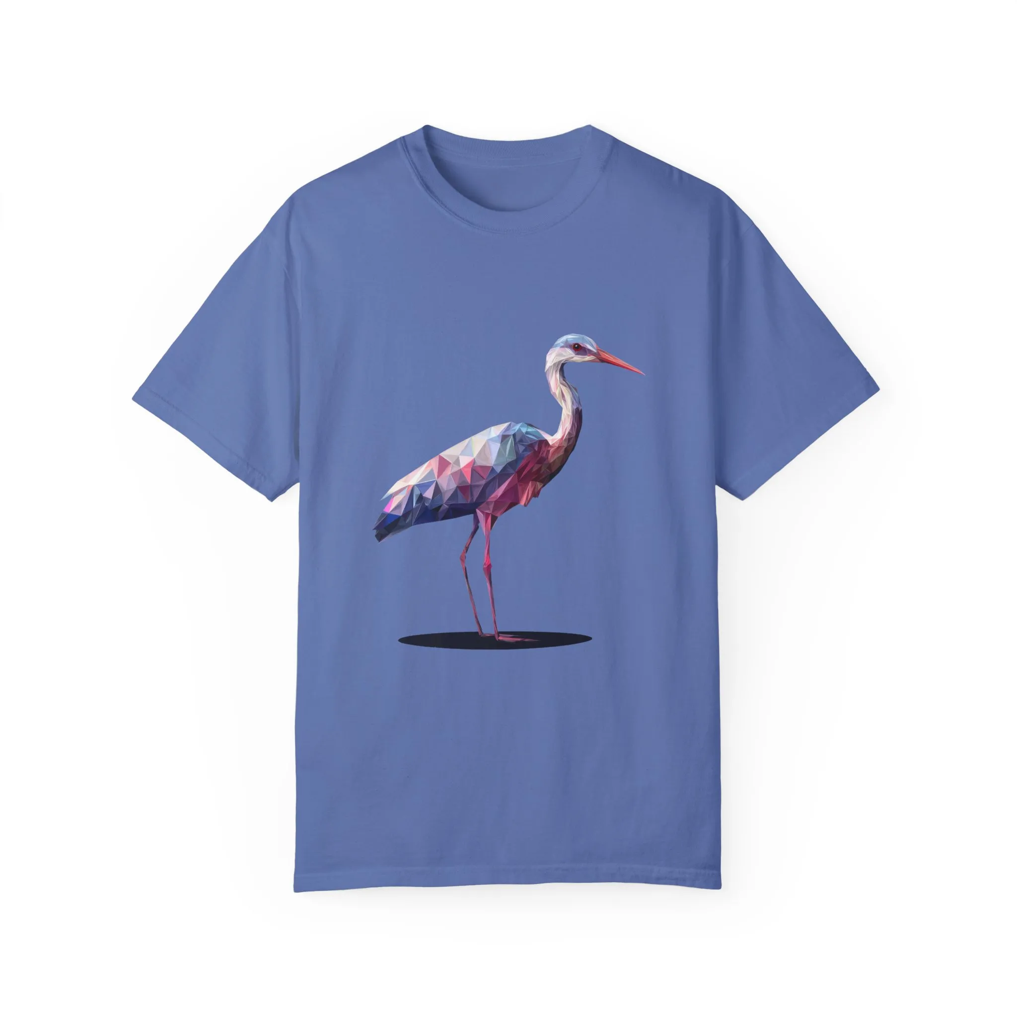 Geo Crane Unisex Garment-Dyed T-Shirt – Stylish Bird Graphic Tee for Nature Lovers - Image 31