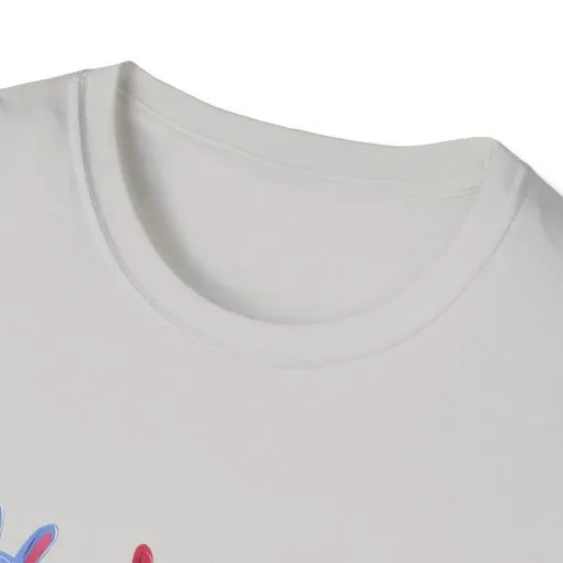 Easter Joy Unisex Softstyle T-Shirt - Spring Floral Design - Image 2