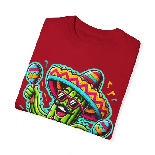 Fiesta Time Cactus T-Shirt - Unisex Garment-Dyed Tee for Celebration Lovers - Image 46
