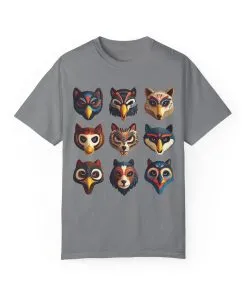 Wild Animal Masks Unisex Garment-Dyed T-Shirt