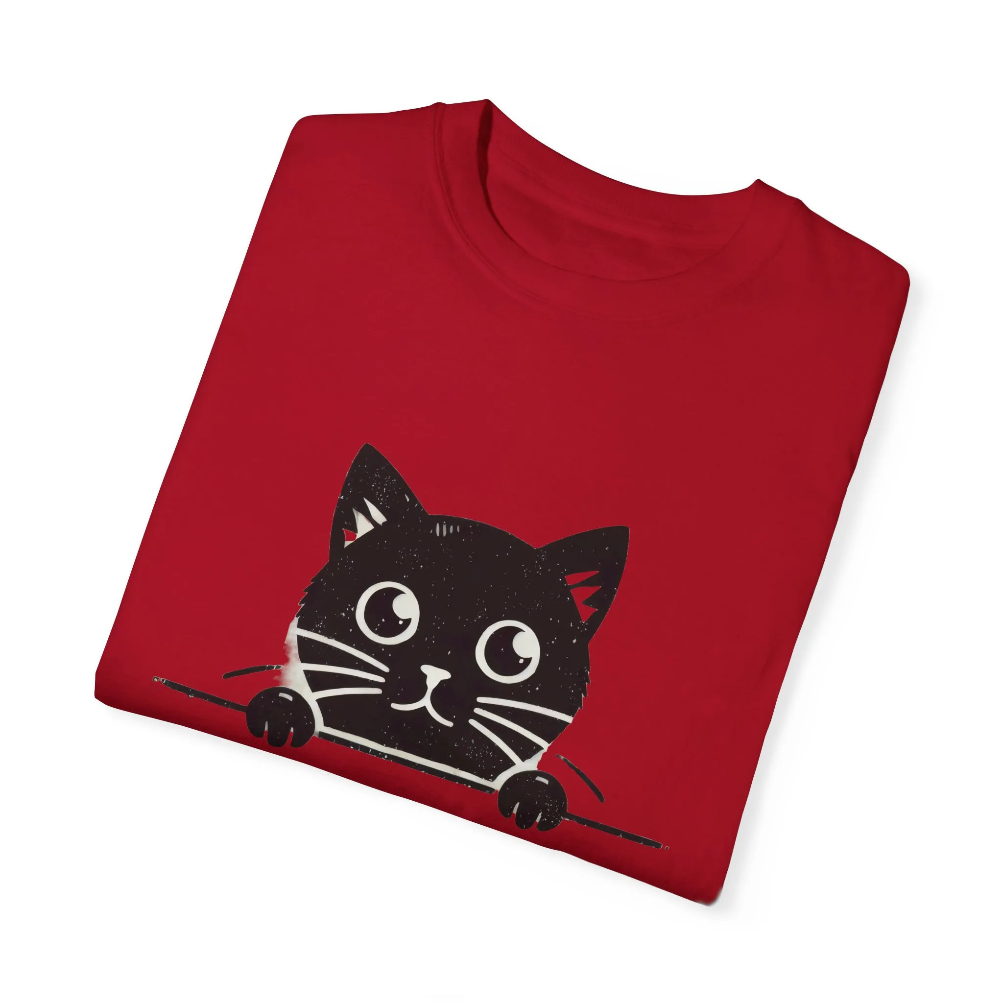 Cute Cat Design Unisex Garment-Dyed T-Shirt - Perfect for Animal Lovers - Image 31