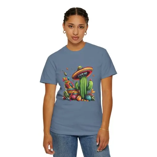 Vibrant Cactus Fiesta T-Shirt - Unisex Garment-Dyed Tee for Summer Celebrations - Image 44