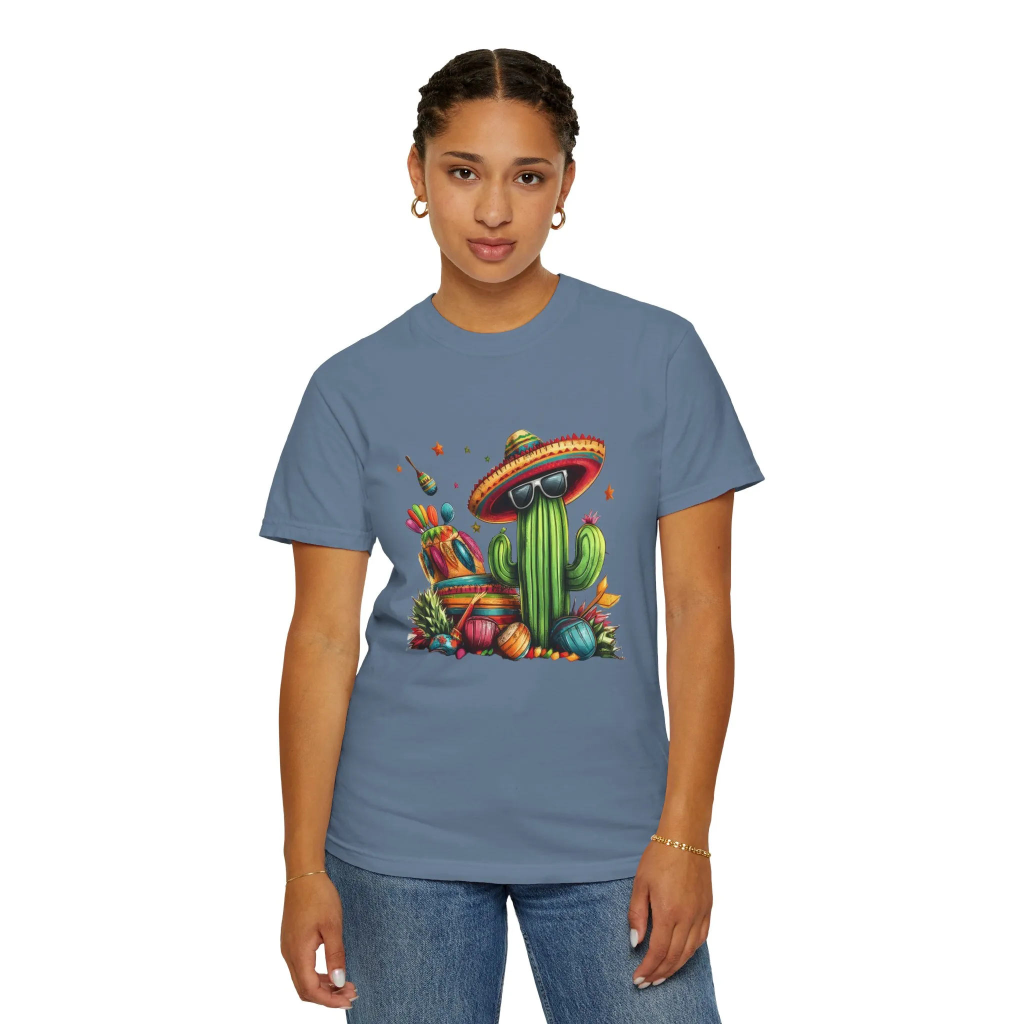 Vibrant Cactus Fiesta T-Shirt - Unisex Garment-Dyed Tee for Summer Celebrations - Image 44