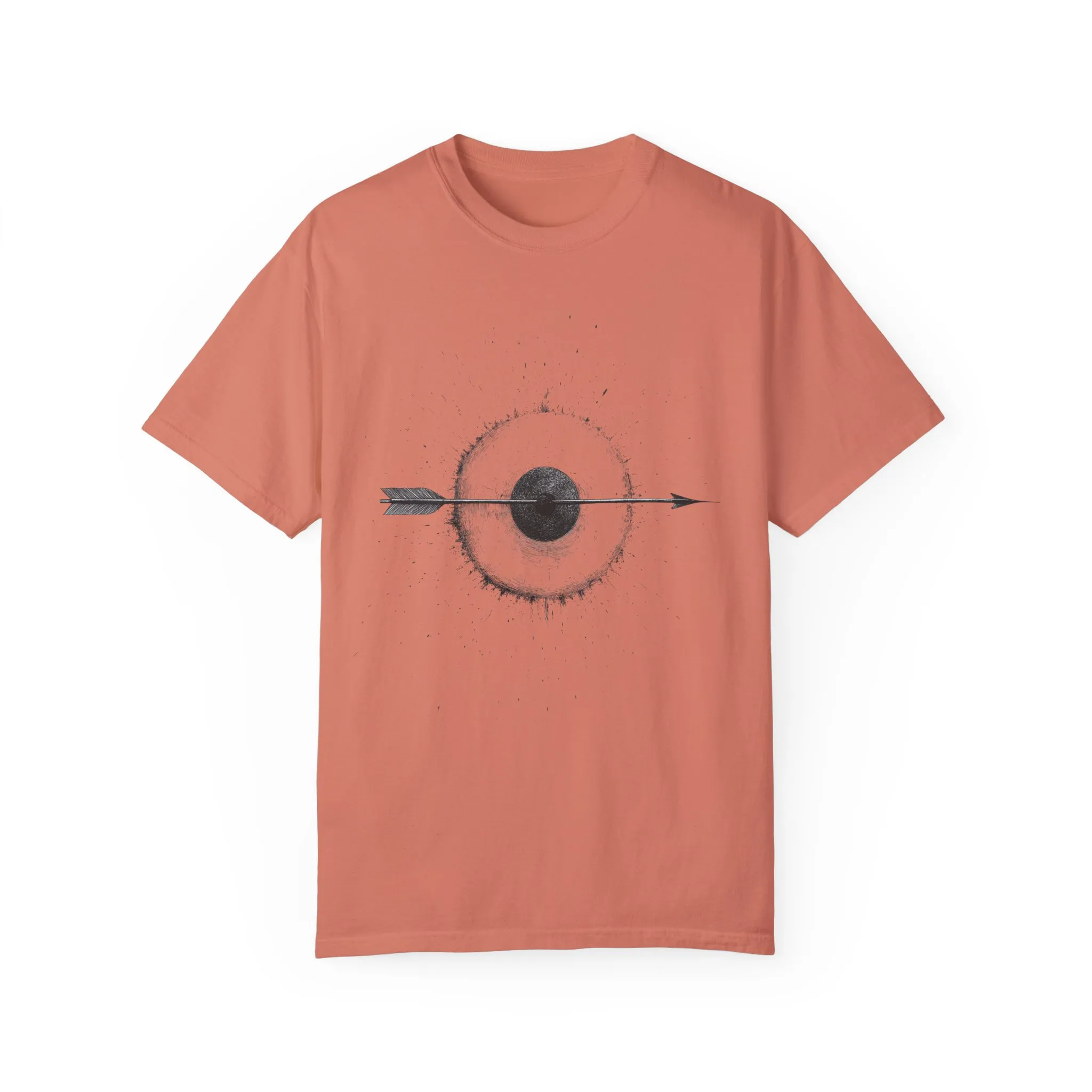 Unisex Garment-Dyed T-shirt with Unique Arrow and Target Design - Perfect for Casual Wear and Gifts - Image 9