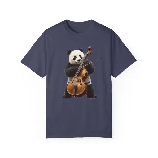 Cute Panda Playing Cello Unisex T-Shirt - Funny Animal Graphic Tee - Image 45