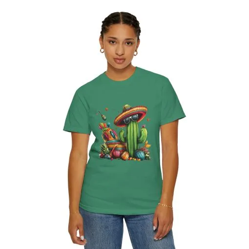 Vibrant Cactus Fiesta T-Shirt - Unisex Garment-Dyed Tee for Summer Celebrations - Image 32