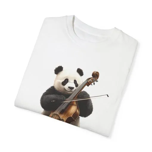 Cute Panda Playing Cello Unisex T-Shirt - Funny Animal Graphic Tee - Image 6