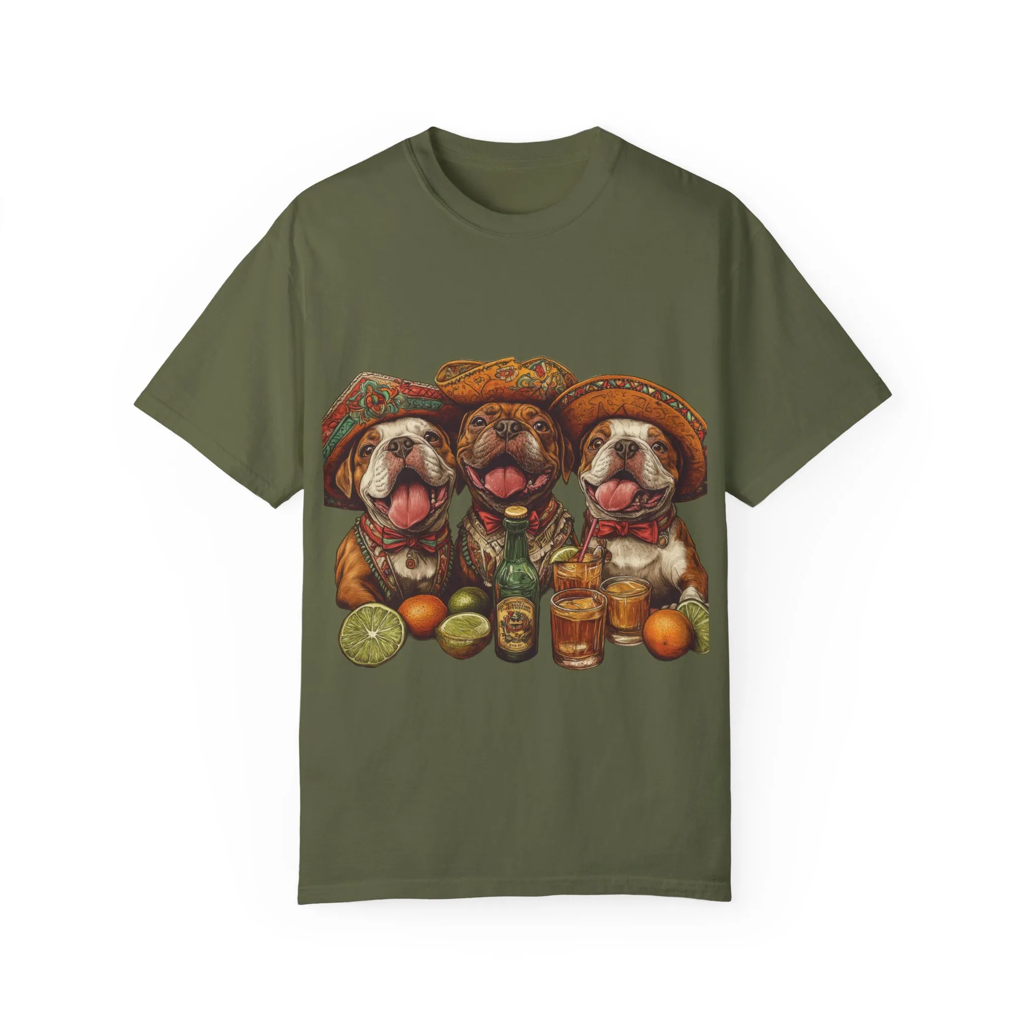 Funny Pug Party T-Shirt - Unisex Garment-Dyed Tee for Dog Lovers - Image 2