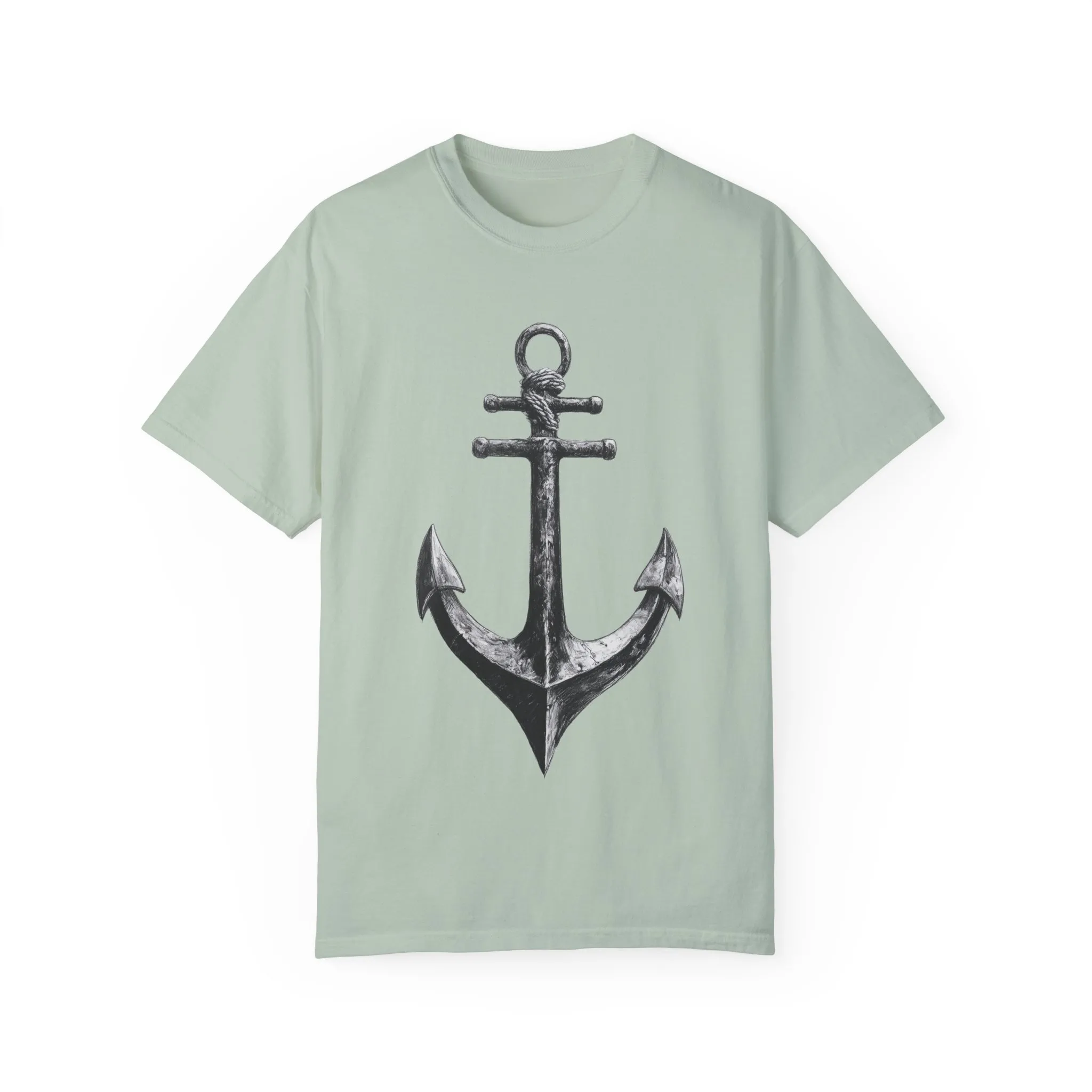 Nautical Anchor Unisex Garment-Dyed T-shirt | Casual Marine Style Wear - Image 9