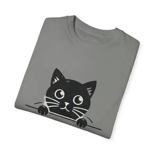 Cute Cat Design Unisex Garment-Dyed T-Shirt - Perfect for Animal Lovers - Image 15