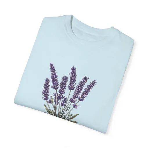 Lavender Bouquet Unisex Garment-Dyed T-Shirt - Nature-Inspired Tee for Relaxation and Everyday Comfort - Image 22