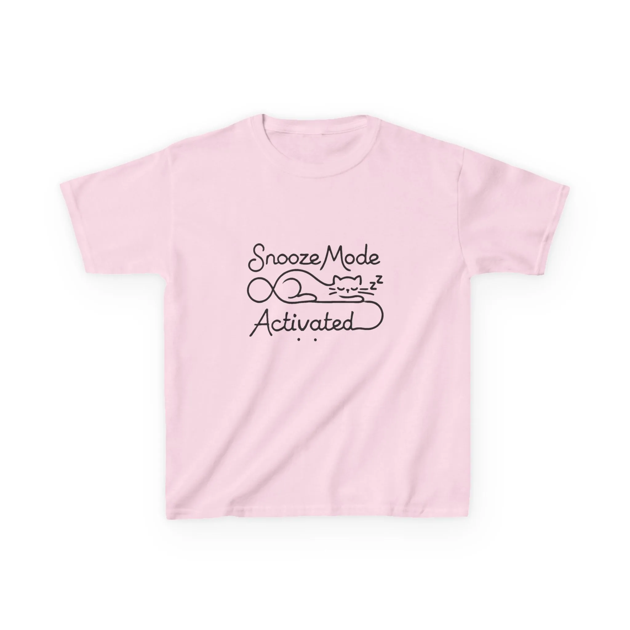 Kids 'Snooze Mode Activated' Heavy Cotton Tee - Fun Sleepy T-Shirt for Boys and Girls - Image 49