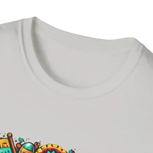 Happy Easter Unisex Softstyle T-Shirt - Colorful Easter Egg Design - Image 17