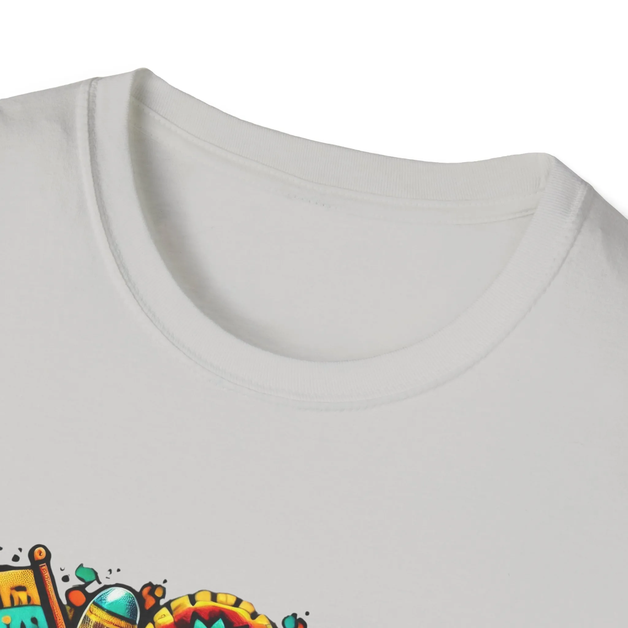 Happy Easter Unisex Softstyle T-Shirt - Colorful Easter Egg Design - Image 17