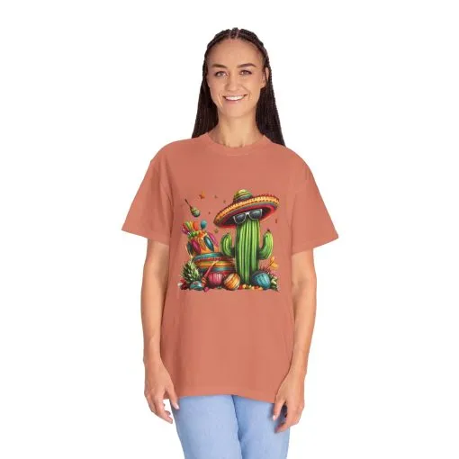 Vibrant Cactus Fiesta T-Shirt - Unisex Garment-Dyed Tee for Summer Celebrations - Image 12