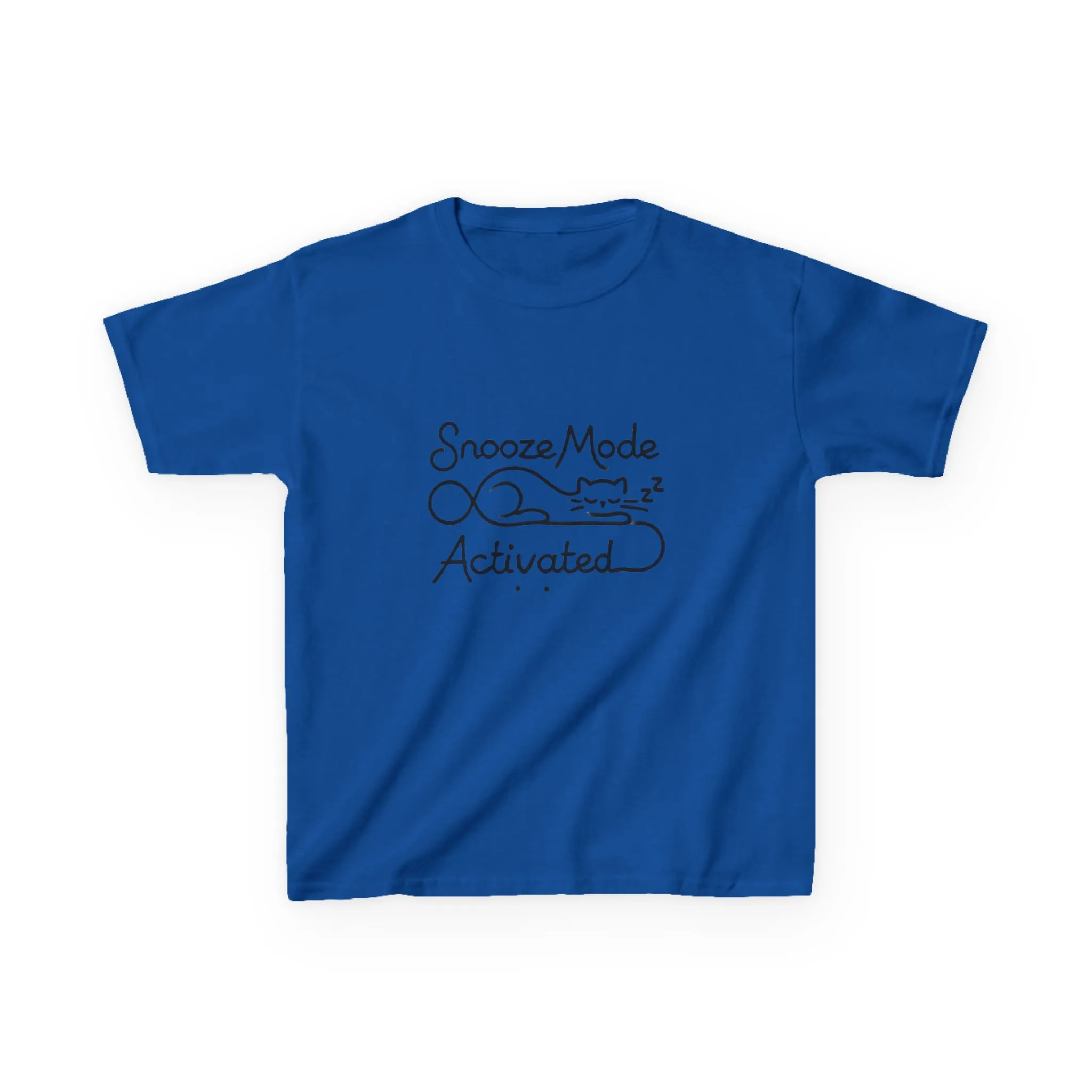 Kids 'Snooze Mode Activated' Heavy Cotton Tee - Fun Sleepy T-Shirt for Boys and Girls - Image 37