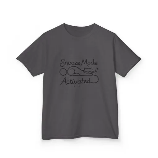Kids 'Snooze Mode Activated' Heavy Cotton Tee - Fun Sleepy T-Shirt for Boys and Girls - Image 34