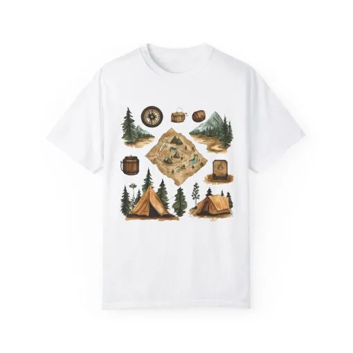 Adventure Awaits Unisex Garment-Dyed T-Shirt – Perfect for Nature Lovers and Camping Enthusiasts - Image 5