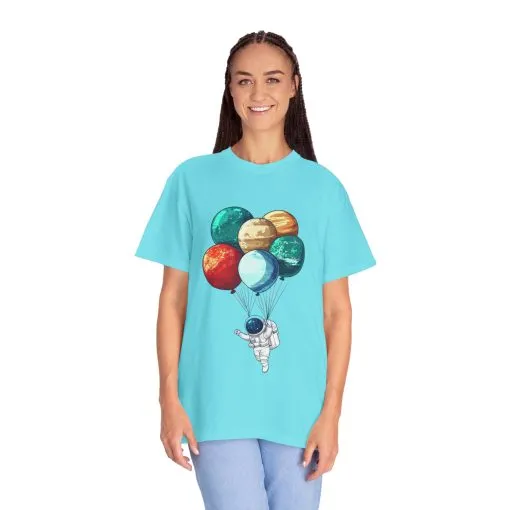 Astronauts and Planets Graphic T-Shirt - Unisex Garment-Dyed Tee - Image 12