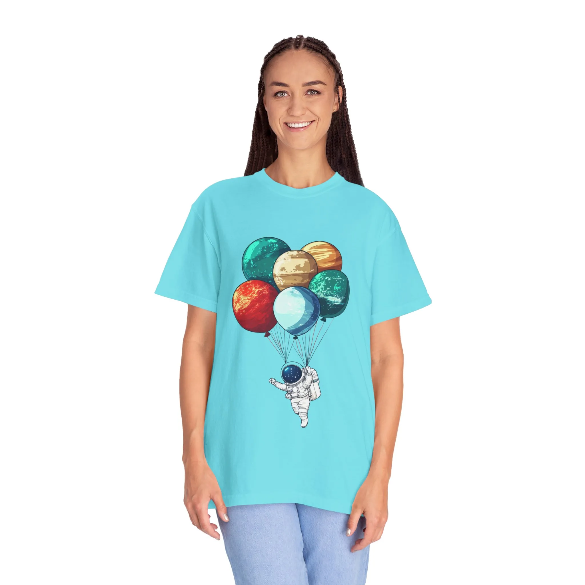 Astronauts and Planets Graphic T-Shirt - Unisex Garment-Dyed Tee - Image 12