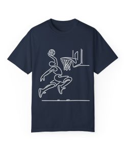 Unisex Basketball Outline T-shirt - Sporty Graphic Tee for Athletes