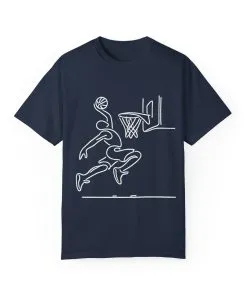 Unisex Basketball Outline T-shirt - Sporty Graphic Tee for Athletes