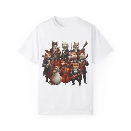 Whimsical Cat Orchestra Unisex T-Shirt - Perfect Gift for Animal Lovers - Image 5