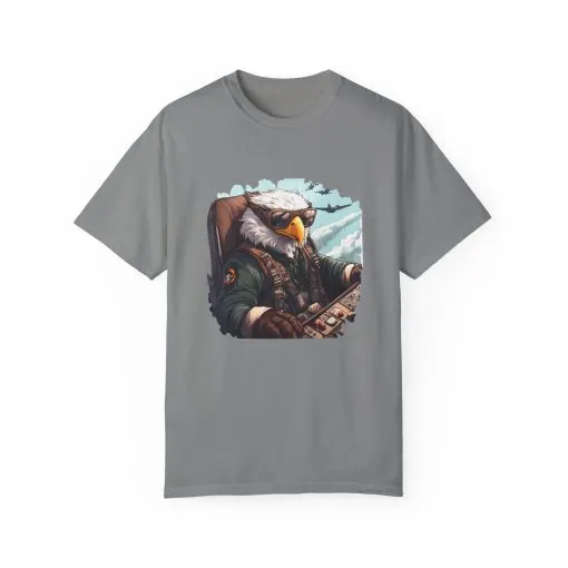 Pilot Eagle Unisex Garment-Dyed T-Shirt - Adventure Apparel for Aviation Enthusiasts - Image 25