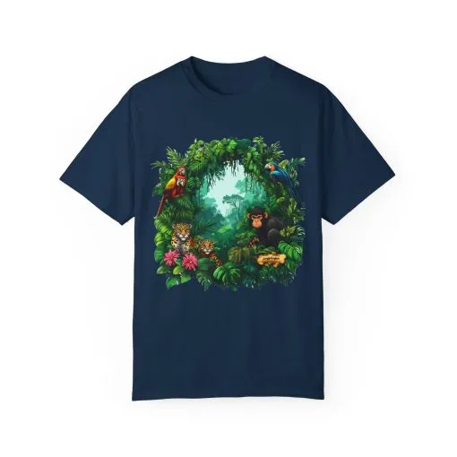 Tropical Jungle Animal T-Shirt | Unisex Garment-Dyed Tee for Nature Lovers - Image 13