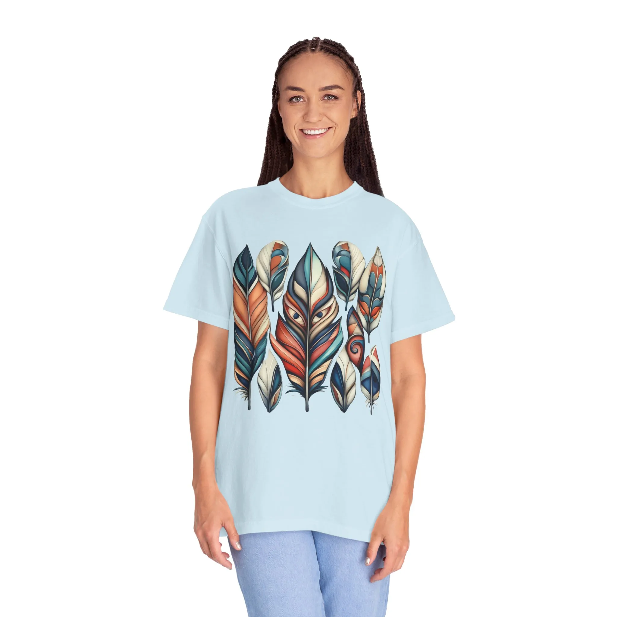 Bohemian Feathers Unisex T-Shirt - Artistic Nature Design - Image 38