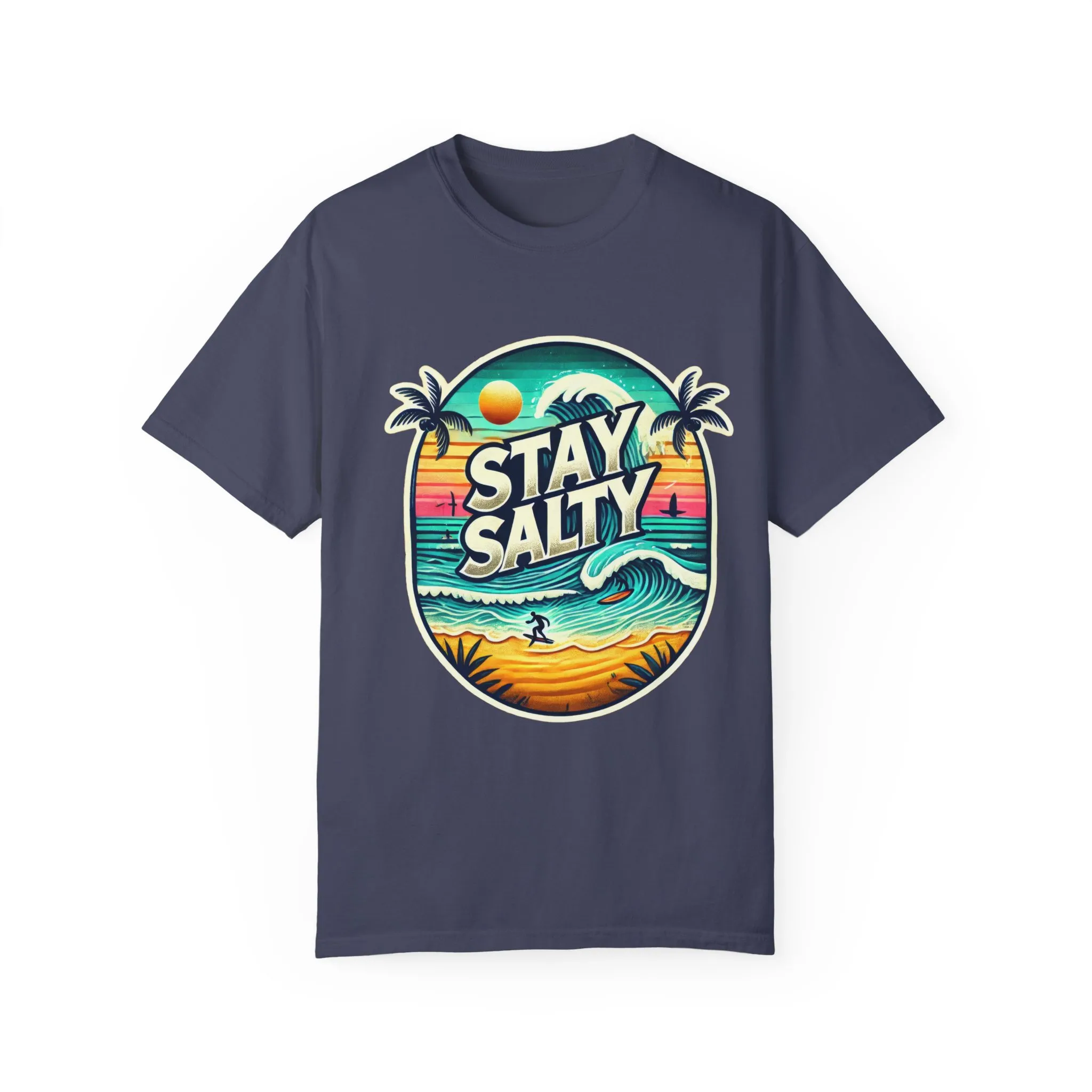 Stay Salty Unisex Garment-Dyed T-Shirt – Perfect for Beach Lovers & Summer Vibes - Image 37